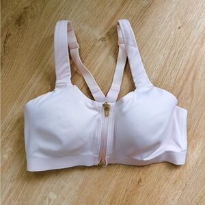 Victoria’s Secret Knockout High Impact Light Pink Front-Zip Bra